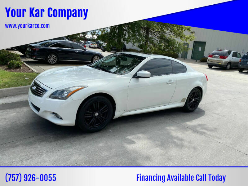 2013 Infiniti G37 Coupe for sale at Your Kar Company in Norfolk VA