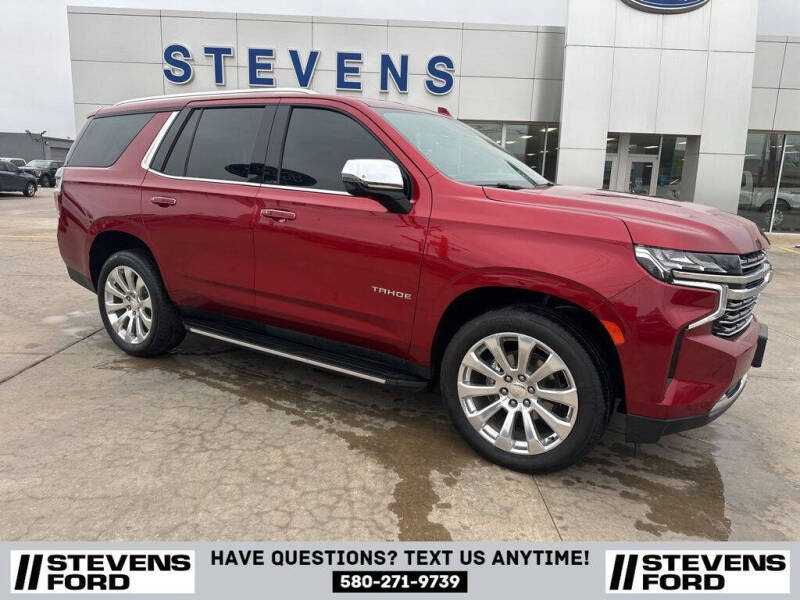 Used 2021 Chevrolet Tahoe Premier with VIN 1GNSKSKD0MR141223 for sale in Enid, OK