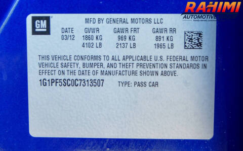 2012 Chevrolet Cruze LT