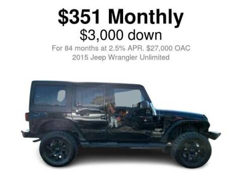 2015 Jeep Wrangler Unlimited for sale at L&T Auto Sales in Three Rivers MI