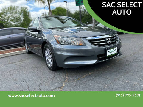 2012 Honda Accord for sale at SAC SELECT AUTO in Sacramento CA