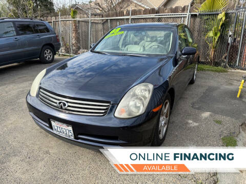 2003 Infiniti G35 for sale at Freeway Motors Used Cars in Modesto CA