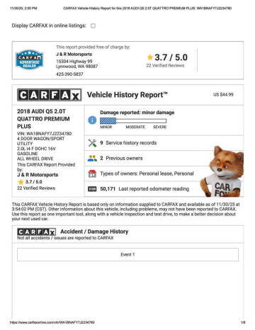 2018 Audi Q5 2.0T quattro Premium Plus