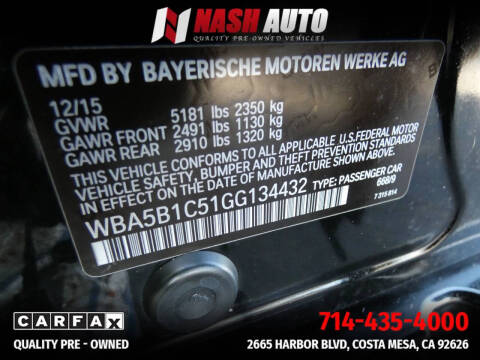 2016 BMW 5 Series 535i