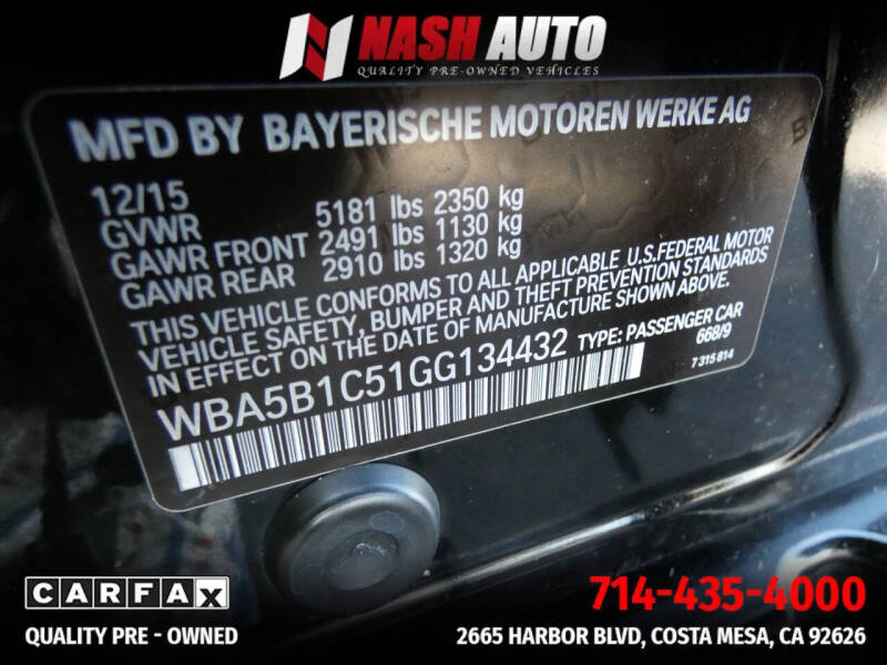 2016 BMW 5 Series 535i