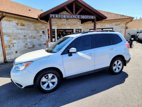 2015 Subaru Forester for sale at Performance Motors Killeen Second Chance in Killeen TX