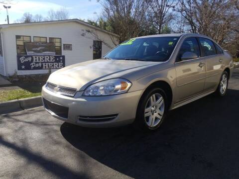 2012 Chevrolet Impala for sale at TR MOTORS in Gastonia NC