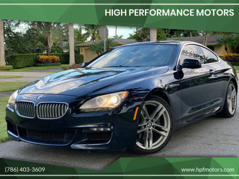 2012 BMW 6 Series for sale at HIGH PERFORMANCE MOTORS in Hollywood FL