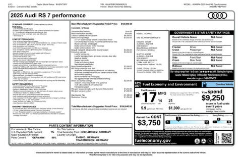 2025 Audi RS 7 Performance 4.0T quattro