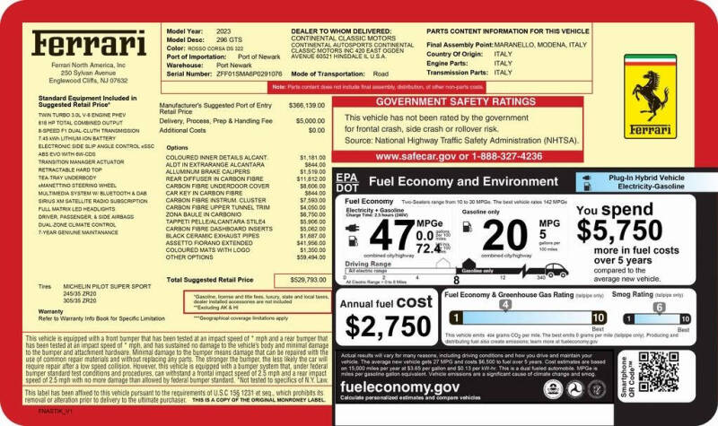 2023 Ferrari 296 GTS