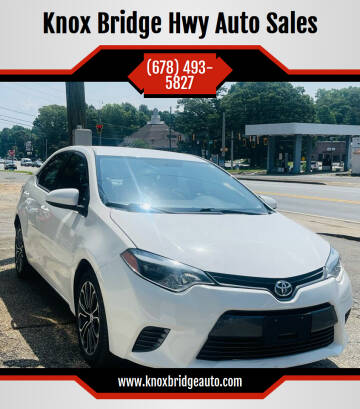 2016 Toyota Corolla for sale at Knox Bridge Hwy Auto Sales in Canton GA