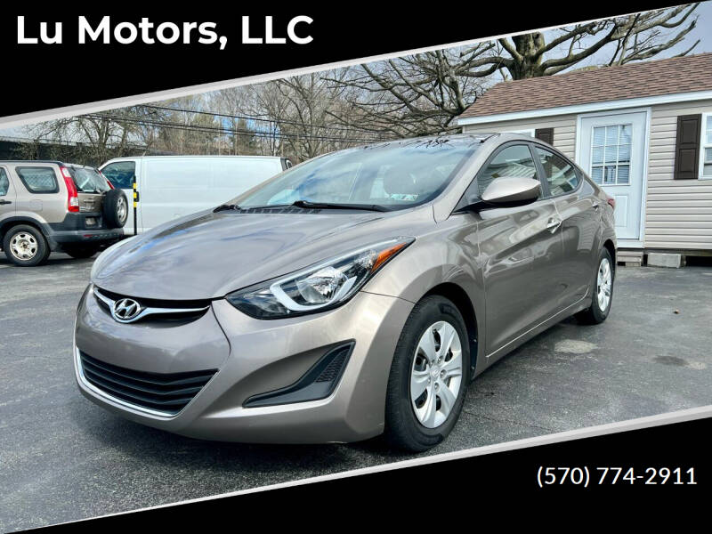 2016 Hyundai Elantra for sale at Lu Motors in Moosic PA