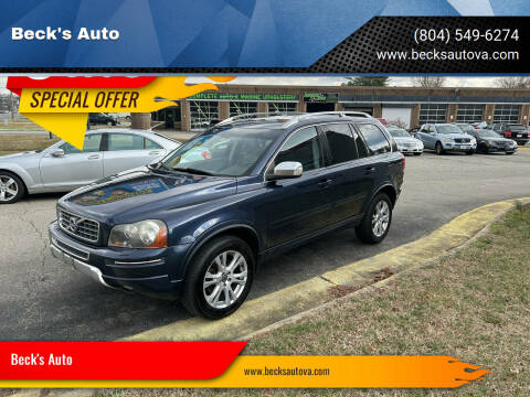 2013 Volvo XC90 for sale at Beck's Auto in Chesterfield VA