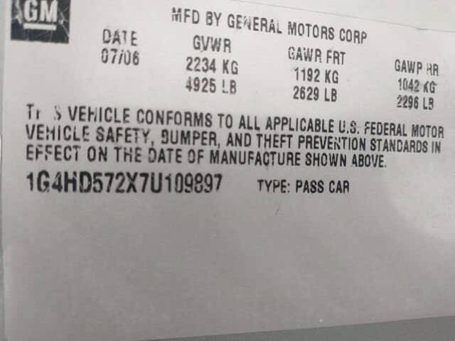 2007 Buick Lucerne CXL V6