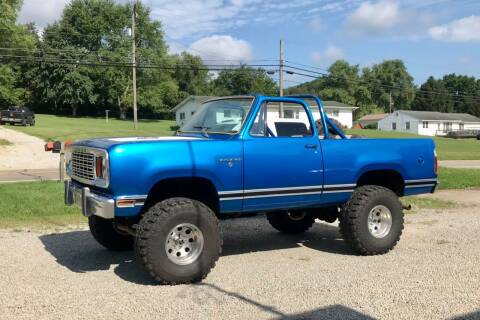 1978 Dodge Ramcharger for sale at CLASSIC GAS & AUTO in Cleves OH