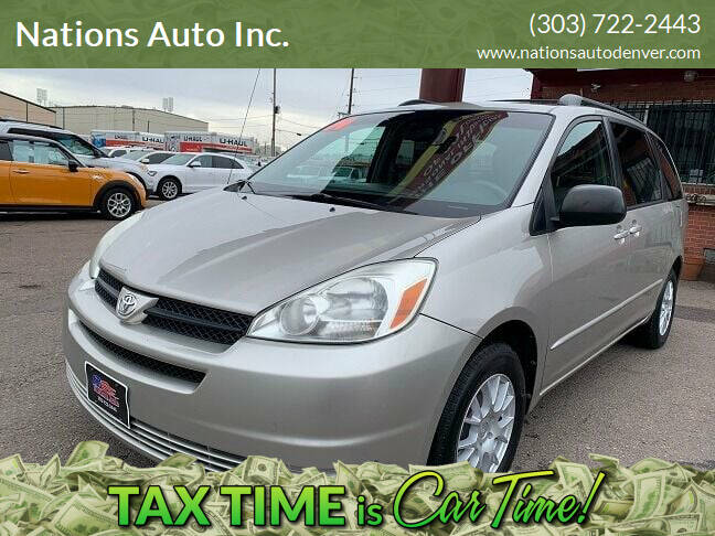 2004 Toyota Sienna for sale at Nations Auto Inc. in Denver CO