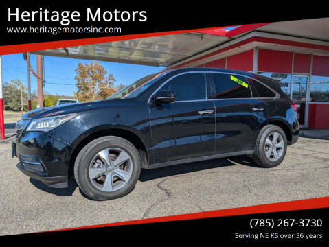 2016 Acura MDX for sale at Heritage Motors in Topeka KS