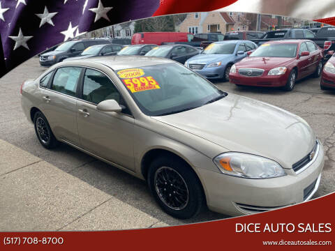 2008 Chevrolet Impala for sale at Dice Auto Sales in Lansing MI