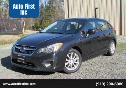 2013 Subaru Impreza for sale at Auto First Inc in Durham NC