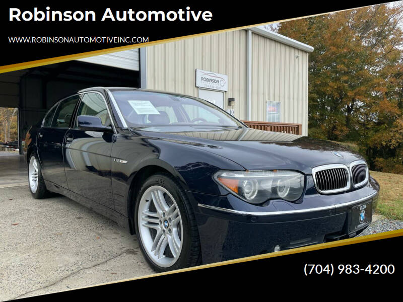 2004 BMW 7 Series for sale at Robinson Automotive in Albemarle NC