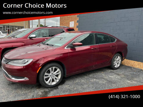2015 Chrysler 200 for sale at Corner Choice Motors in West Allis WI
