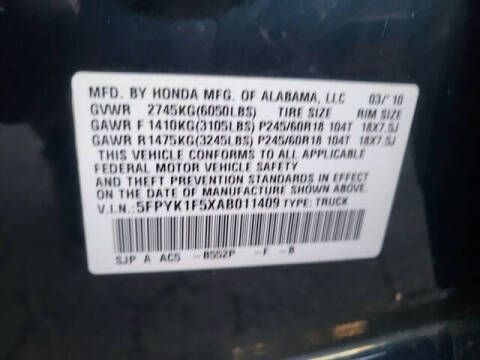 2010 Honda Ridgeline RTL