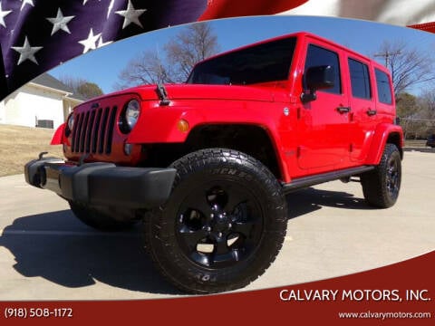 2015 Jeep Wrangler Unlimited for sale at Calvary Motors, Inc. in Bixby OK