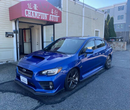 2016 Subaru WRX for sale at Champion Auto LLC in Quincy MA