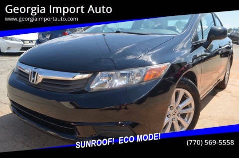 2012 Honda Civic for sale at Georgia Import Auto in Alpharetta GA