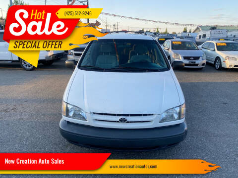 2000 Toyota Sienna for sale at New Creation Auto Sales in Everett WA