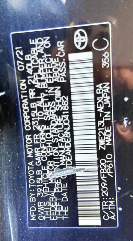 2022 Toyota Corolla Hybrid LE