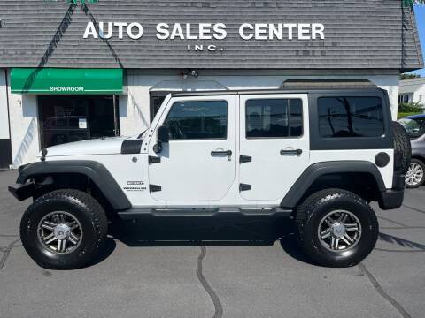 2015 Jeep Wrangler Unlimited for sale at Auto Sales Center Inc in Holyoke MA