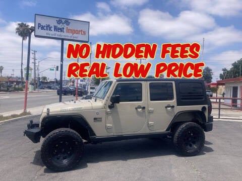 2017 Jeep Wrangler Unlimited for sale at Pacific West Imports in Los Angeles CA