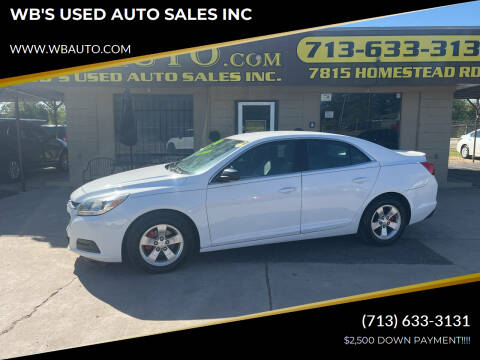 2015 Chevrolet Malibu for sale at WB'S USED AUTO SALES INC in Houston TX