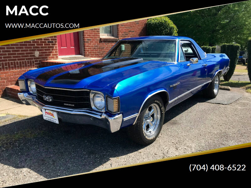 1972 Chevrolet El Camino for sale at MACC in Gastonia NC