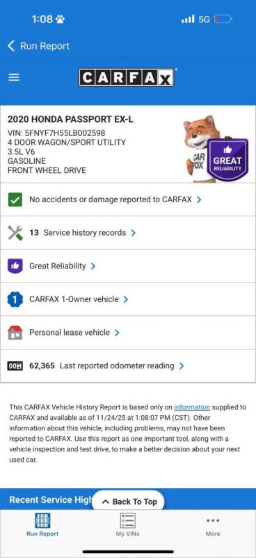 2020 Honda Passport EX-L