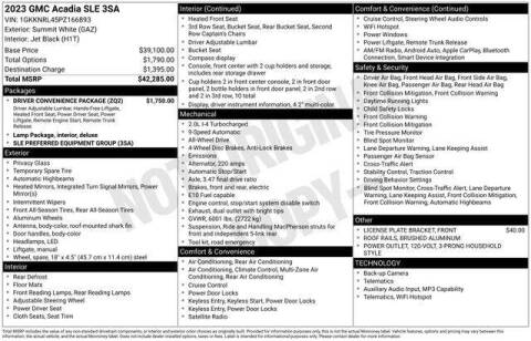 2023 GMC Acadia SLE