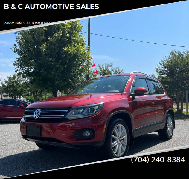 2016 Volkswagen Tiguan for sale at B & C AUTOMOTIVE SALES in Lincolnton NC