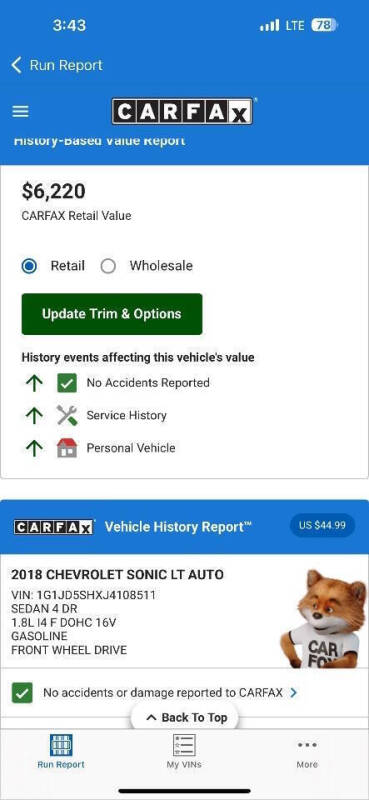 2018 Chevrolet Sonic LT Auto