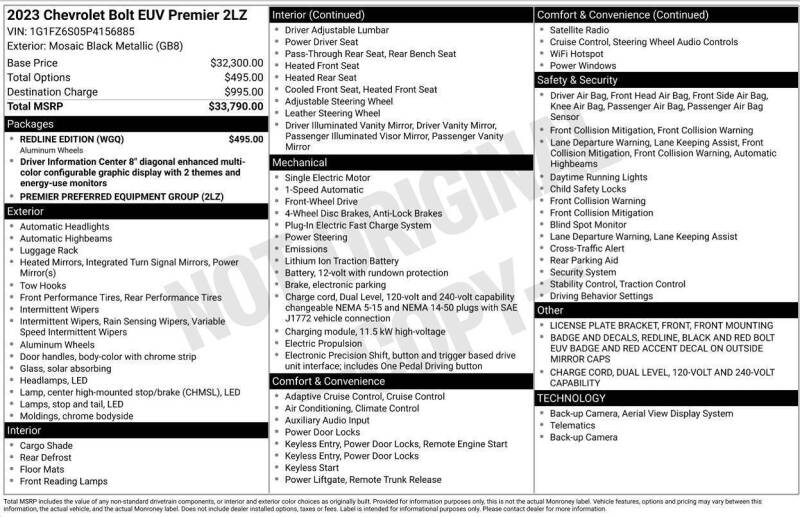 2023 Chevrolet Bolt EUV Premier