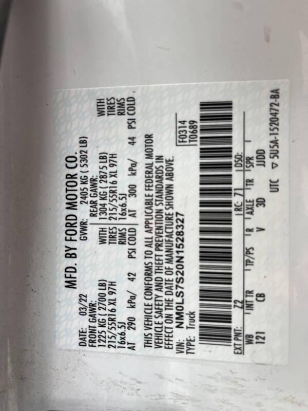 2022 Ford Transit Connect XL