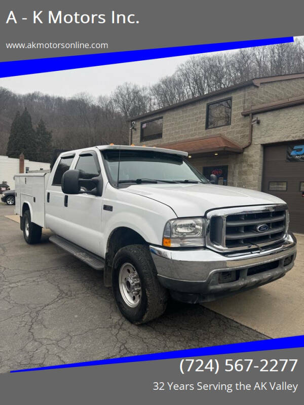 2003 Ford F-350 Super Duty for sale at A - K Motors Inc. in Vandergrift PA