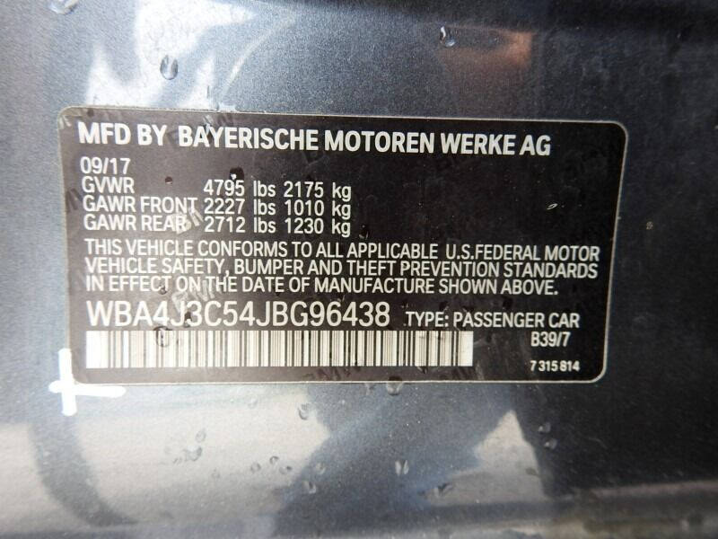 2018 BMW 4 Series Sedan