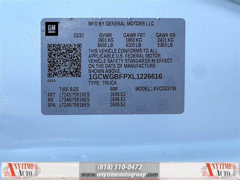 2020 Chevrolet Express 2500