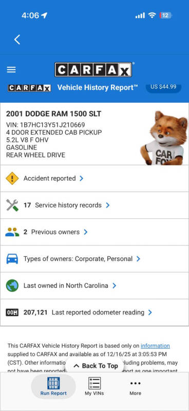 2001 Dodge Ram 1500 SLT