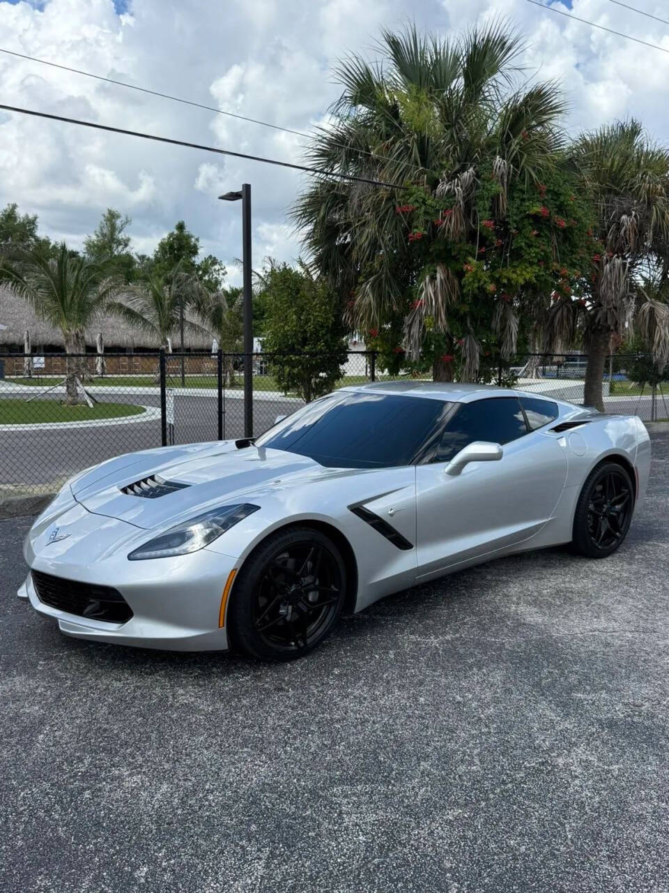 Silver 2018 Chevrolet Corvette Stingray Stingray 2dr Coupe w/1LT 1