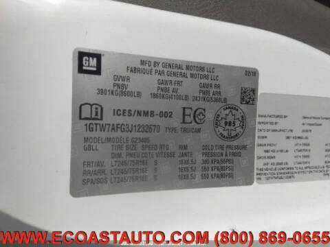 2018 GMC Savana 2500