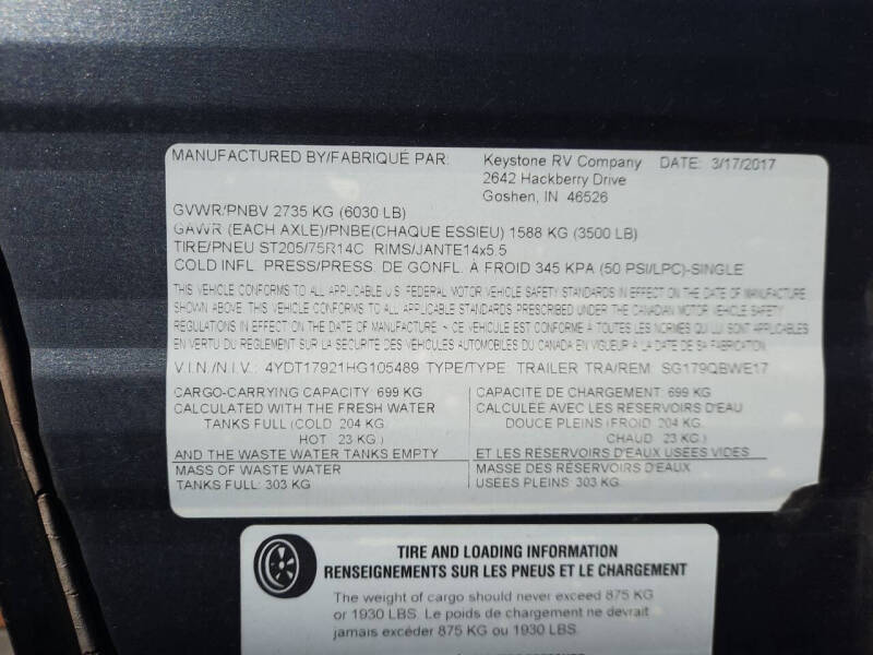 2017 Keystone Springdale Ekolite 179