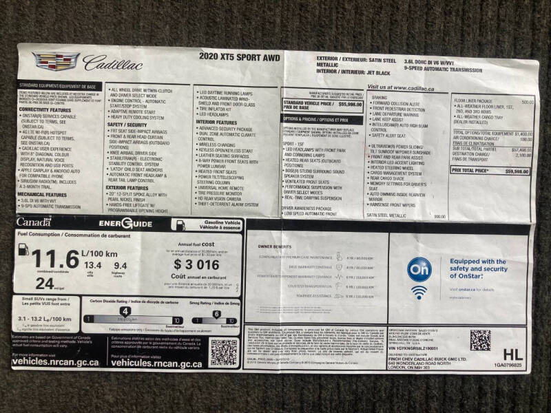 2020 Cadillac XT5 Sport