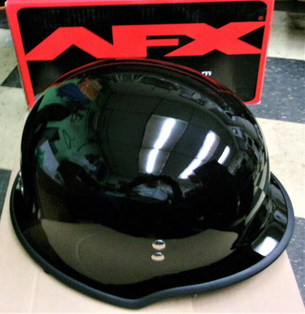 2023 AFX Helmet Gloss Black 1/2 Helmet for sale at Cycle M - Helmets in Machesney Park IL